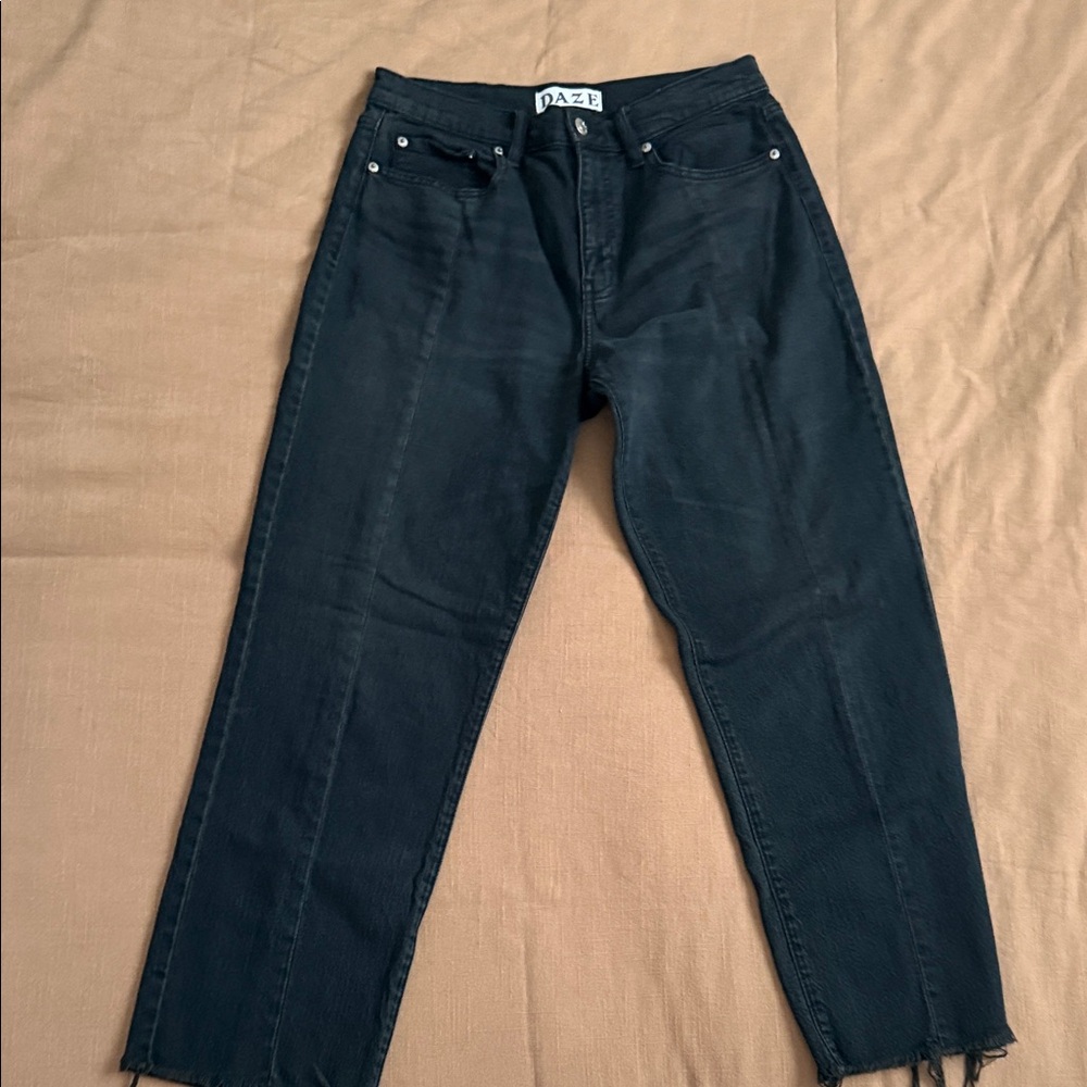 Daze Women's Black Straight Jeans